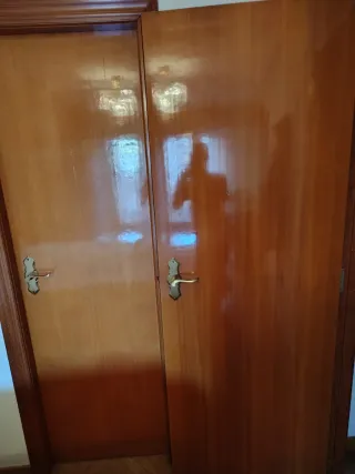 Puertas de madera maciza y cristal