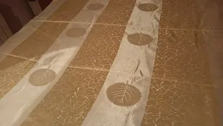 Retal tela beige y dorado