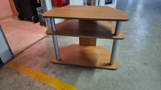 Mesa auxiliar madera y metal