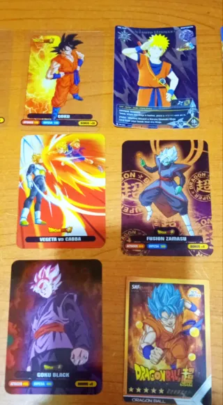 Lotto 14 Carte Dragon Ball Super + Naruto Rare