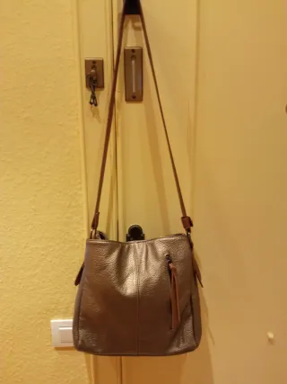 Bolso bandolera mujer dorado