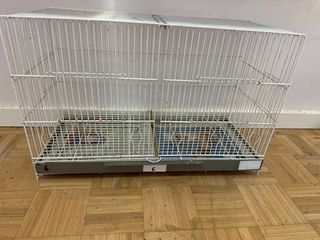 Jaula para pájaros blanca y gris 60cm