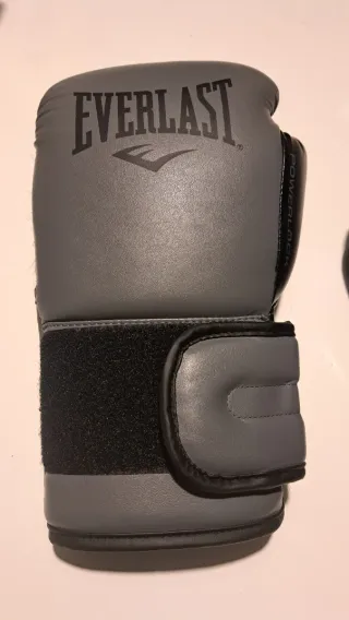 Guantes Boxeo Everlast Powerlock Gris 12oz Sin uso
