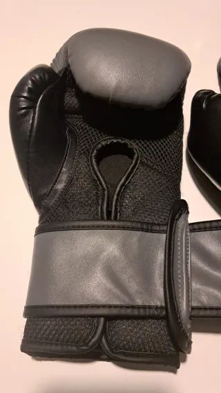 Guantes Boxeo Everlast Powerlock Gris 12oz Sin uso