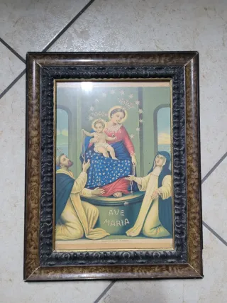 Quadro Antico Madonna del Rosario