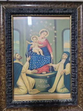 Quadro Antico Madonna del Rosario