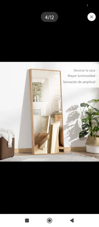 Specchio da terra a figura intera in legno