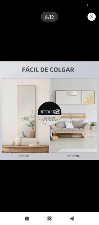 Specchio da terra a figura intera in legno