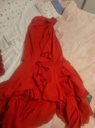 Falda Flamenca Profesional Roja Talla S
