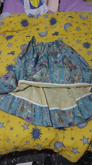 Traje de Fallera Azul y Dorado