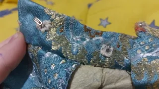 Traje de Fallera Azul y Dorado