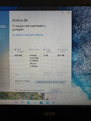 Portátil Acer N15Q1 Negro