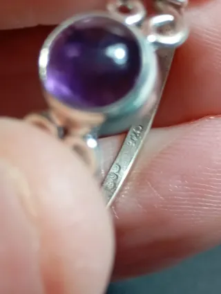 Anillo Plata Ley Amatista Morada
