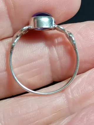 Anillo Plata Ley Amatista Morada