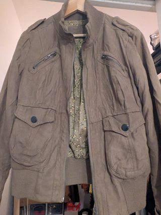 Chaqueta bomber vintage marrón