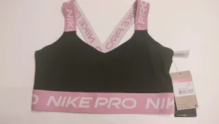 Top deportivo Nike Pro Negro y Rosa Talla L