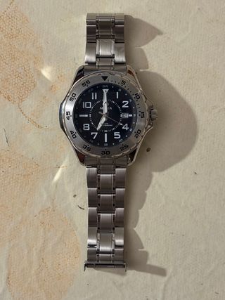 Reloj Marea Plateado Negro