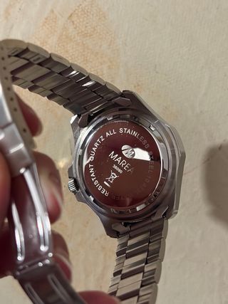 Reloj Marea Plateado Negro