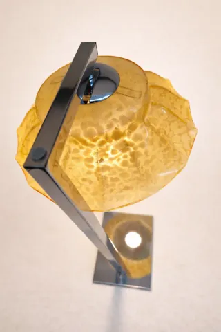 (2) Par Candeeiros de mesa vintage em vidro opal