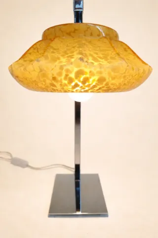 (2) Par Candeeiros de mesa vintage em vidro opal