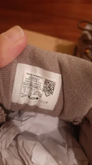 Zapatos de senderismo Merrell hombre beige/gris