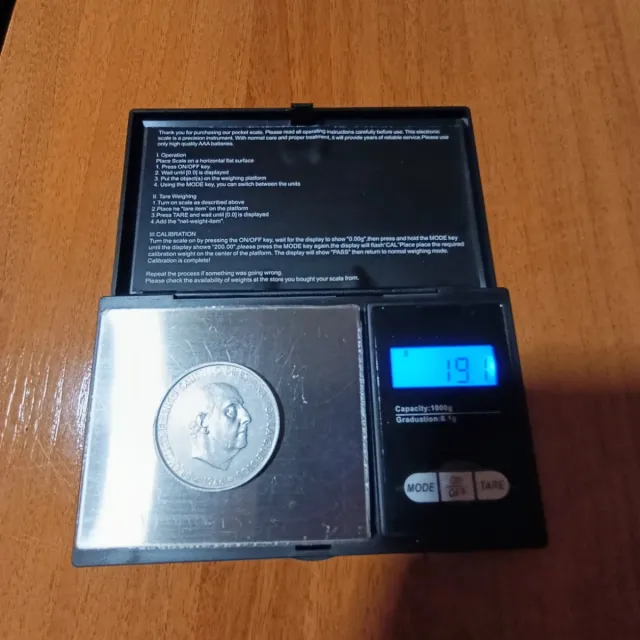 Moneda Plata 100 pesetas España año 1966*70