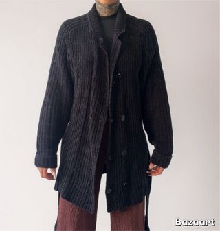 Maglione lungo grigio scuro