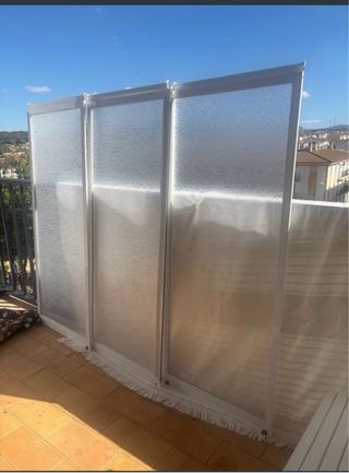 Mampara de ducha cristal y metal