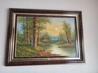 Cuadro paisaje antiguo