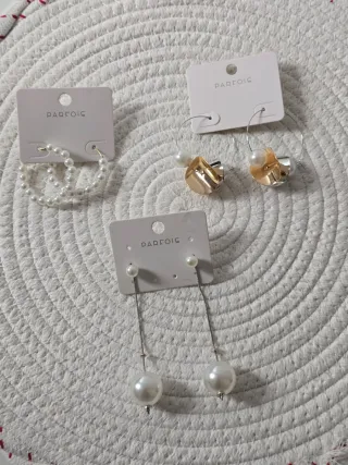 Lote 3 pares pendientes Parfois