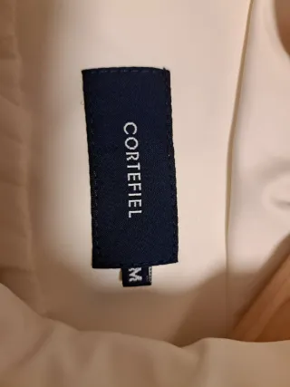 Abrigo Cortefiel blanco impermeable talla M-L