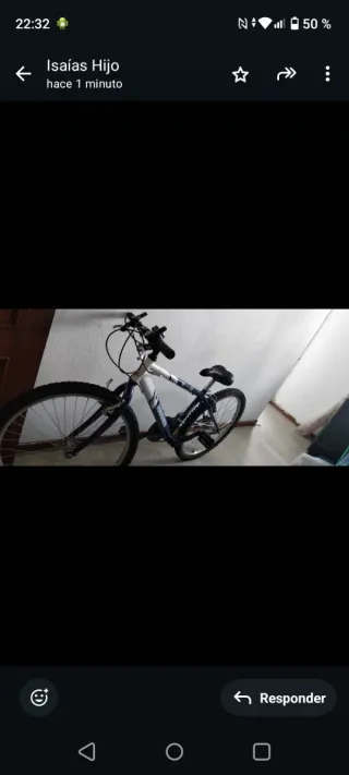 Bicicleta Mariner Azul y Blanca