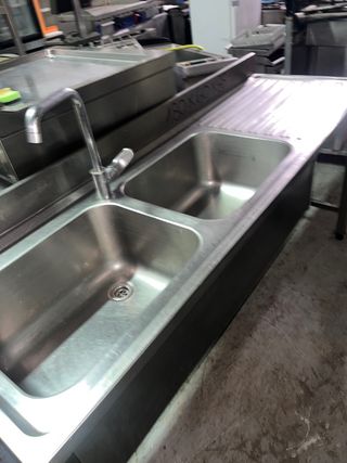 Lavabi doppio in acciaio inossidabile