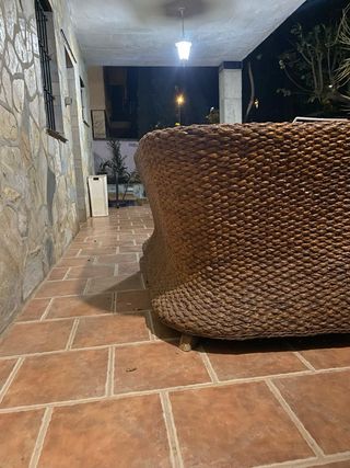 Sofá exterior terraza jardín