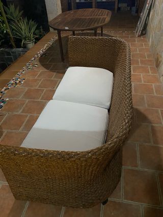 Sofá exterior terraza jardín
