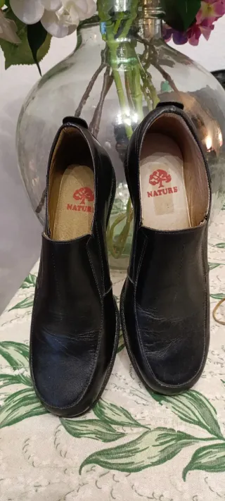 Mocasines de piel negros
