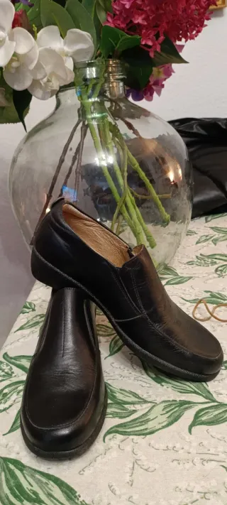 Mocasines de piel negros