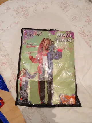 Disfraz Harley Quinn Talla S, para niñ@ de 10 años