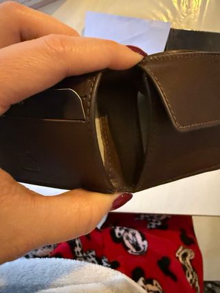 Cartera de piel Dustin marrón