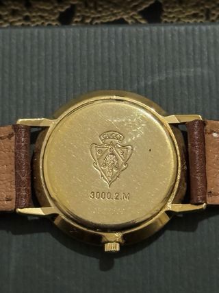 Reloj Gucci Dorado Correa Marrón