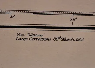 Carta náutica antigua Islas Maldivas a Ceilán