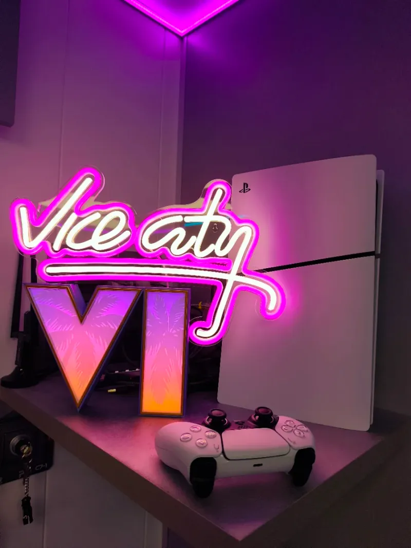 Rotulo LED GTA VI - Neon Vice City