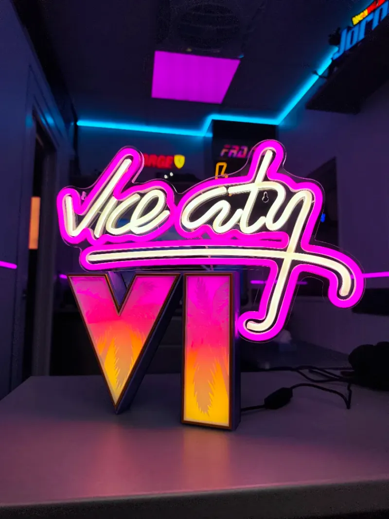 Rotulo LED GTA VI - Neon Vice City afbeelding 2