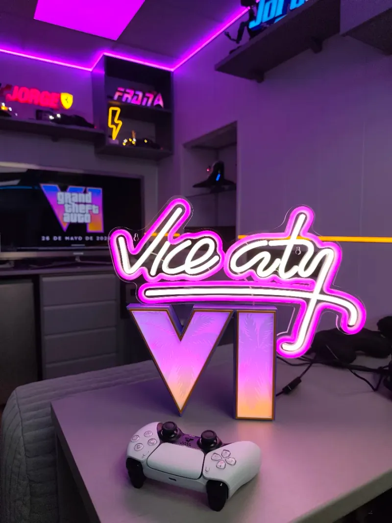 Rotulo LED GTA VI - Neon Vice City afbeelding 5