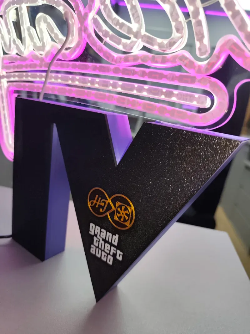 Rotulo LED GTA VI - Neon Vice City afbeelding 8