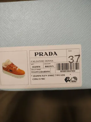 Zapatillas Prada Beige/Marrón Borreguito