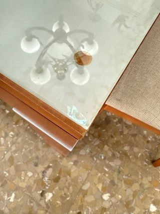 Elegante Comedor Extensible Madera y Cristal