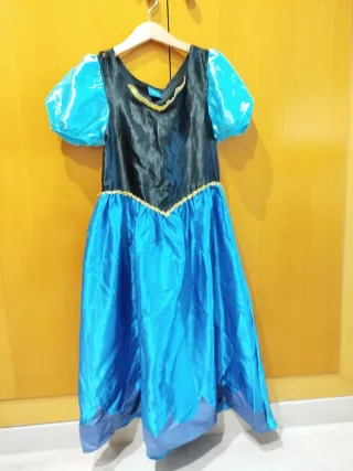 Vestido Princesa Niña Azul y Negro