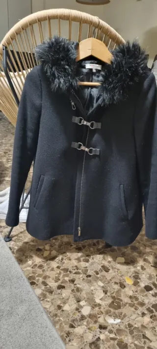 Abrigo Morgan Negro Mujer Tipo Trenca