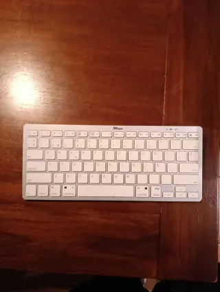 Teclado Inalámbrico Trust Plata y Blanco